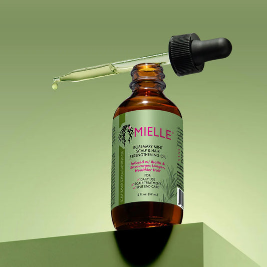 Aceite de romero crecimiento Rosemary Mint Scalp & Hair Strengthening Oil de Mielle